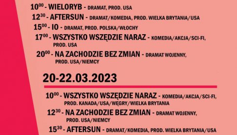 Oscarowy tydzień w kinie MOKiS Bielawa