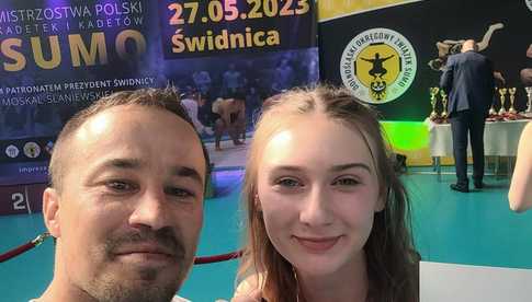 Milena Sawka zdobywa srebrny medal Mistrzostw Polski Kadetek w Sumo