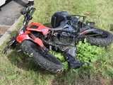 Pijany motocyklista wypadł z drogi