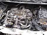 Pożar volkswagena przy sądzie w Dzierżoniowie