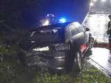 Audi wypadło z drogi w Piławie Dolnej