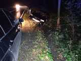 Audi wypadło z drogi w Piławie Dolnej