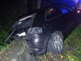 Audi wypadło z drogi w Piławie Dolnej