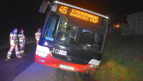 Autobus wypadł z drogi Niemcza - Dzierżoniów