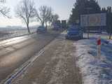 Zderzenie ciężarówki z samochodem dostawczym na ósemce w Łagiewnikach