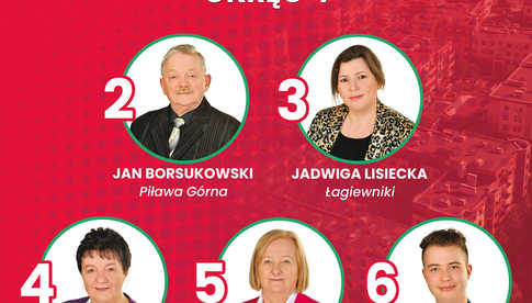 Kandydaci do Rady Powiatu Dzierżoniowskiego - KKW Lewica Okręg nr4