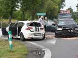 Zderzenie trzech samochodów na K8. Droga zablokowana