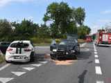 Zderzenie trzech samochodów na K8. Droga zablokowana