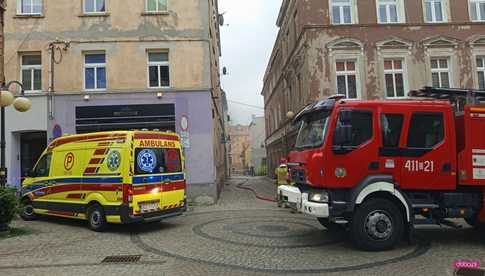 Pożar na Krasickiego w Dzierżoniowie