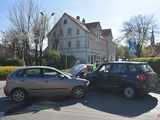 Zderzenie trzech samochodów w Bielawie