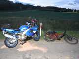 Zderzenie motocyklisty z rowerzystą