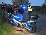 Zderzenie motocyklisty z rowerzystą