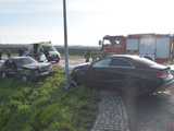 Zderzenie mercedesów na obwodnicy Dzierżoniowa