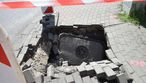 Zdarzenie drogowe na ul. Podwalnej w Dzierżoniowie