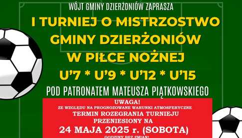 Zmiana terminu turnieju w gminie Dzierżoniów