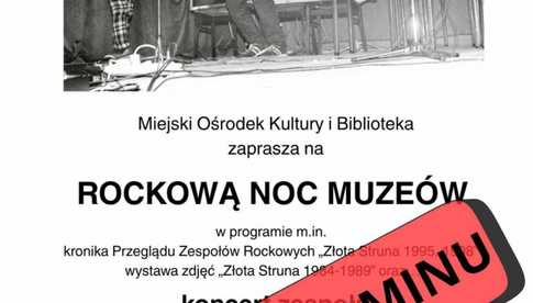 Zmiana terminu Rockowej Nocy Muzeów w Piławie Górnej