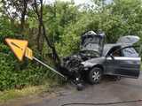 Audi w ogniu. Kierowca uciekł!
