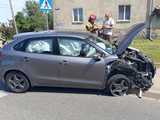 Zderzenie mercedesa i seata w Pieszycach