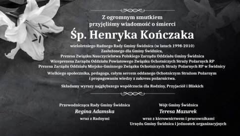 Zmarł Henryk Kończak