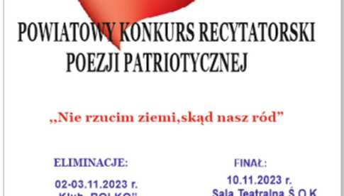 2-3 i 10.11, Świdnica: Powiatowy Konkurs Recytatorski Poezji Patriotycznej