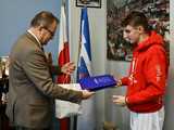 [FOTO] Utalentowani sportowcy z wizytą u burmistrza Świebodzic