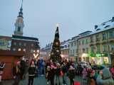 [FOTO] Rozświetlono choinkę na świebodzickim rynku. Mikołaje rozdały najmłodszym prezenty