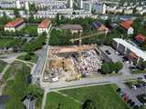 [FOTO z DRONA] Postępuje budowa nowego budynku Sądu Rejonowego. Ma być gotowy w 2027 roku