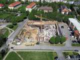 [FOTO z DRONA] Postępuje budowa nowego budynku Sądu Rejonowego. Ma być gotowy w 2027 roku