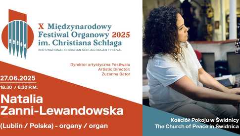27.06, Świdnica: Koncert Natalii Zanni-Lewandowskiej w ramach X Festiwalu Schlaga