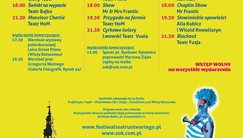 11-13.07, Świdnica: 27. Festiwal Teatru Otwartego