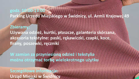 19.07, Świdnica: Zbiórka odzieży i tekstyliów