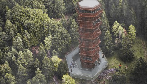 W Parku Jana III Sobieskiego w Wałbrzychu powstanie wieża widokowa [Wizualizacje]