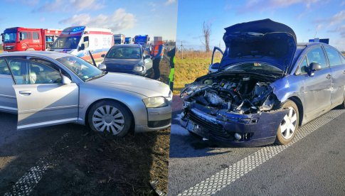 Wypadek z udziałem czterech pojazdów na A4