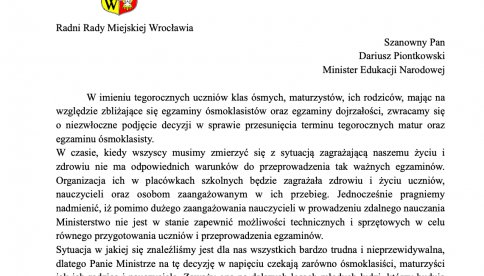 List otwarty wrocławskich radnych do MON