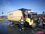 Pożar ciężarówki na łączniku Długołęka