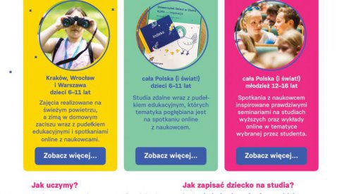 Uniwersytet Dzieci rekrutuje dzieci i młodzież z całej Polski