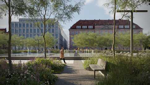 Zobacz, jak zmieni się plac Nowy Targ. Na betonowym placu pojawią się dziesiątki tysięcy roślin [WIZUALIZACJE]