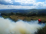 Pożar strzelnicy na Twierdzy Srebrna Góra 