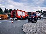 Zderzenie osobówki z motocyklem na k8 w Bardzie