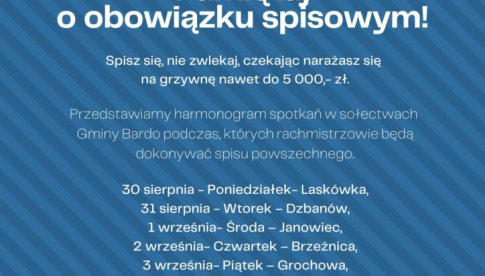 Bardo: Rachmistrzowie zapraszają do świetlic wiejskich na spis powszechny