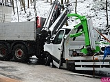 Śmiertelny wypadek dwóch ciężarówek i busa na trasie Bardo - Kłodzko