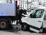 Śmiertelny wypadek dwóch ciężarówek i busa na trasie Bardo - Kłodzko