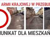 WAŻNY KOMUNIKAT! Od poniedziałku rozpocznie się przebudowa ul. Armii Krajowej – zmiana organizacji ruchu! 12.06.2024