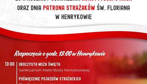 03.05, Henryków: Obchody 234. rocznicy Uchwalenia Konstytucji 3 maja oraz Dnia Patrona Strażaków 