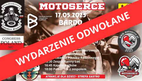 17.05, Bardo: Motoserce - Krew darem życia. Motocykliści dzieciom [ODWOŁANE]