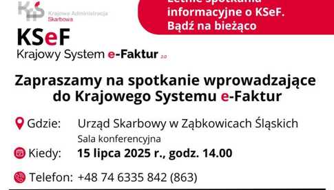 Spotkanie informacyjne o KSeF w Ząbkowicach Śląskich. Urząd Skarbowy zaprasza przedsiębiorców