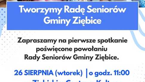 26.08, Ziębice: Spotkanie poświęcone powołaniu Rady Seniorów 